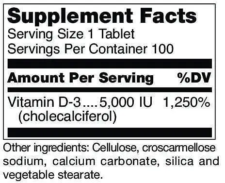 Вітамін Д Douglas Laboratories Vitamin D (5,000 МЕ) 100 таблеток - фото 2