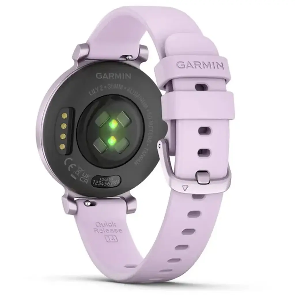 Смарт-годинник Garmin Lily 2 бузковий металік з силіконовим ремінцем світло-фіолетового кольору - фото 2