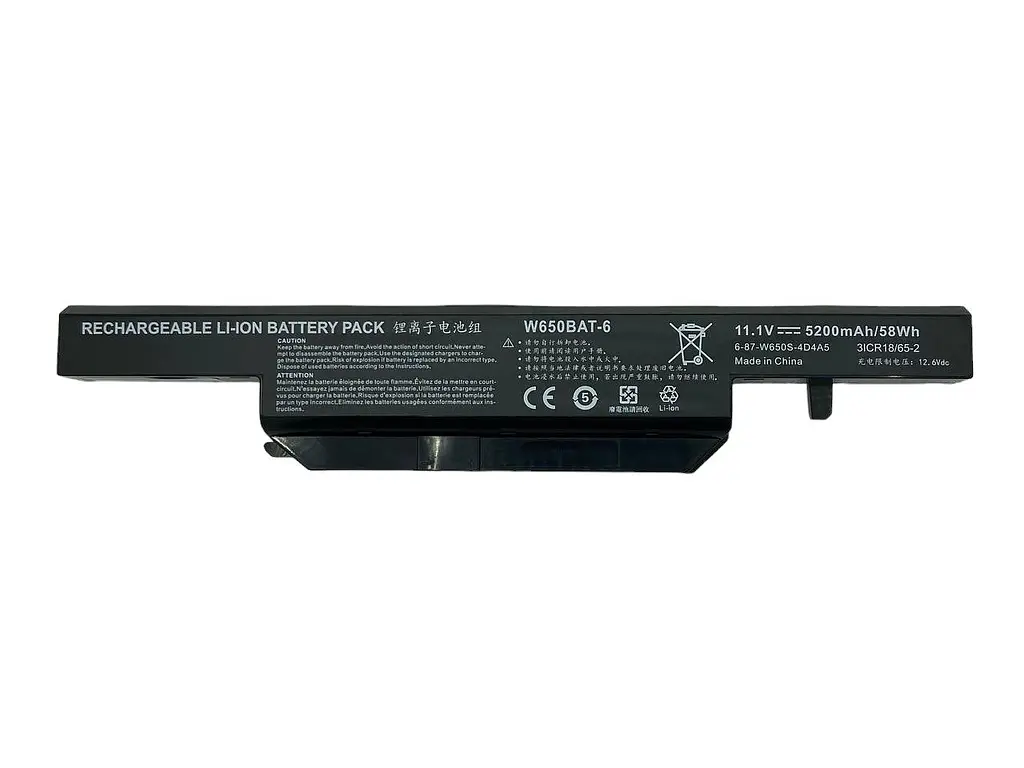 Акумулятор для ноутбука Clevo W650-3S2P W670RC 11.1V Black 5200 mAh - фото 2