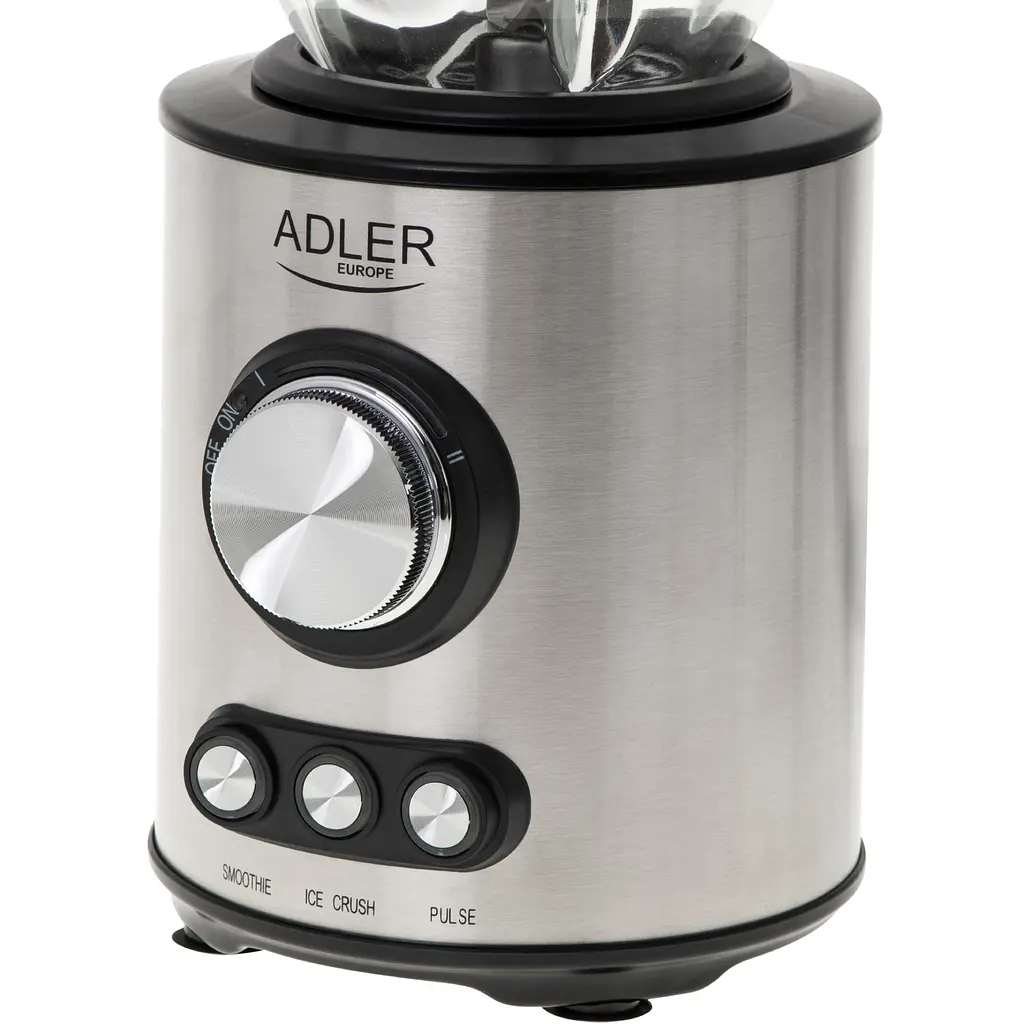 Блендер Adler AD 4078 стаціонарний 1700Вт/ 2 швидк./ Ice Crush/ чаша для змішування 1500мл/ срібляст - фото 4