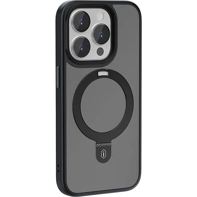 Чохол WiWU Protective Magnetic Alloy Stand Case для Apple iPhone 15 Pro Black [96967] - фото 2