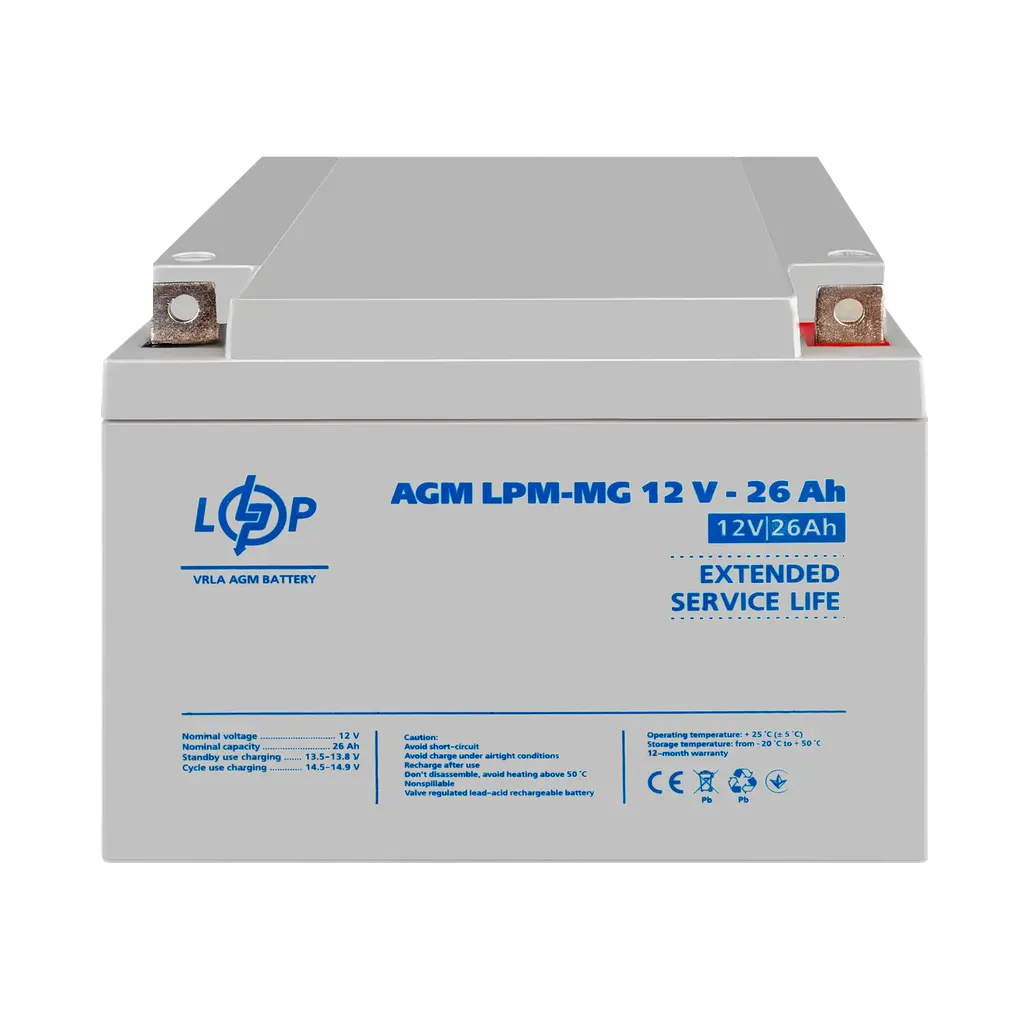 Аккумулятор мультигелевый LPM-MG 12V - 26 Ah - фото 2