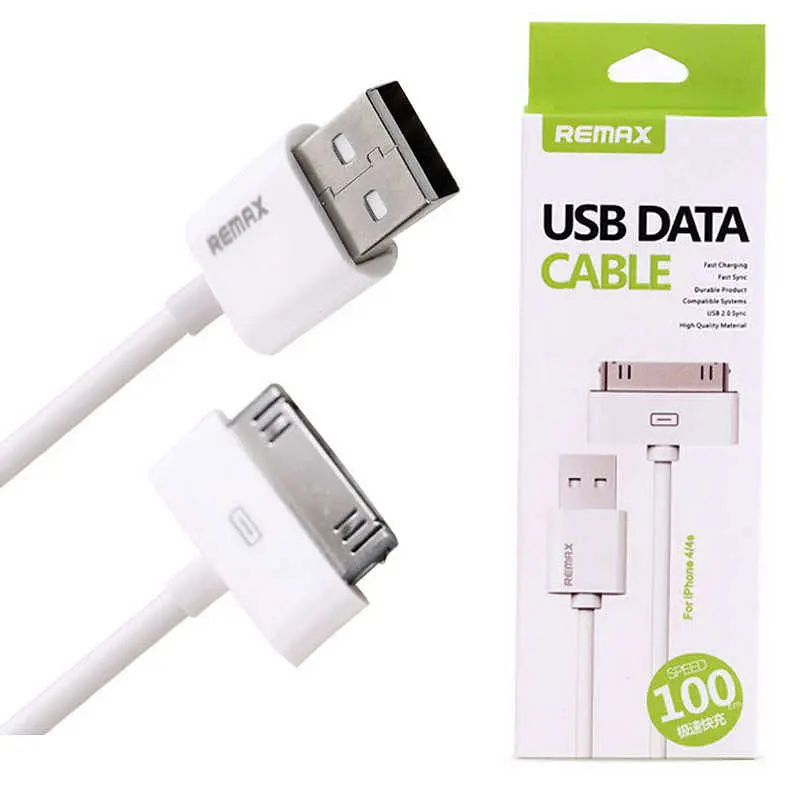 Кабель 30pin Apple для iPhone 3Gs 4 iPad 2 3 Remax Fast Charging - фото 2