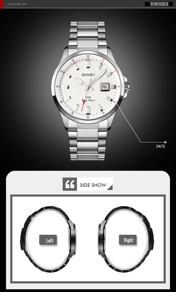 Наручний годинник Skmei 1654 Silver, 1654SI (18392) - фото 4