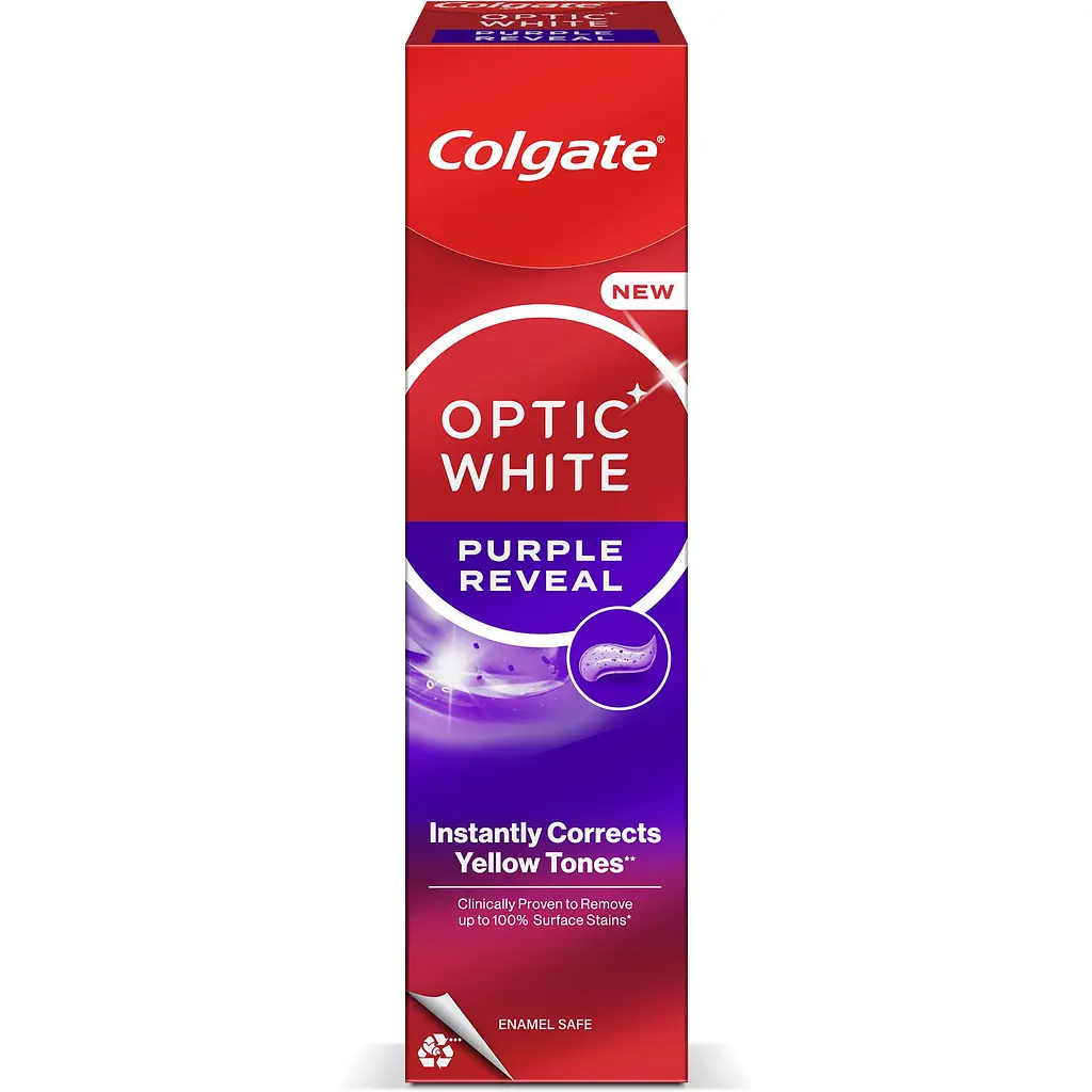 Зубна паста Colgate Optic White фіолетовий ефект відбілювання 75 мл - фото 2