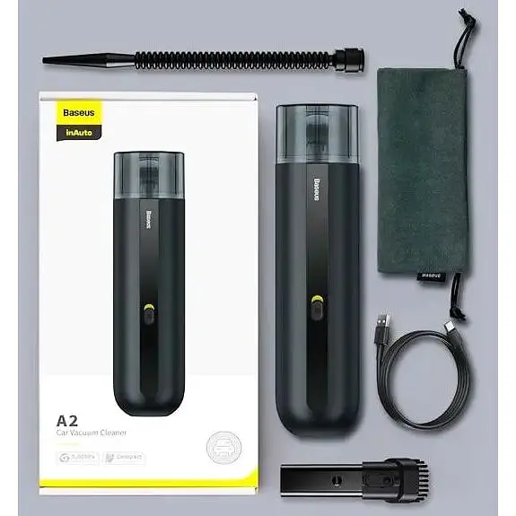 Автомобільний пилосос Baseus A2 Car Vacuum Cleaner 6000 mAh акумуляторний для салону автомобіля Чорний - фото 2
