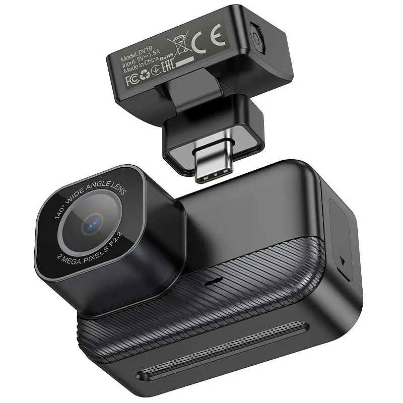 Відеореєстратор Hoco DV10 Xiaomini Screen Dashcam Black - фото 4