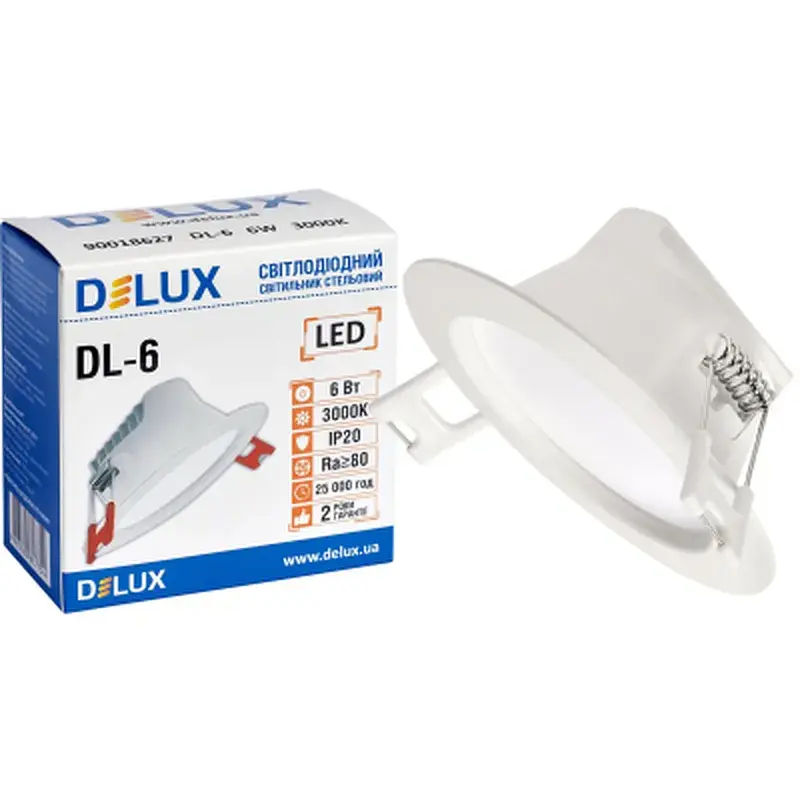 Світильник Delux DL-6 3000К 6Вт 480лм 230В D100мм (90018627) - фото 3