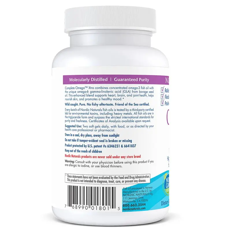 Жирні кислоти Nordic Naturals Complete Omega XTRA, 60 капсул лимон - фото 3