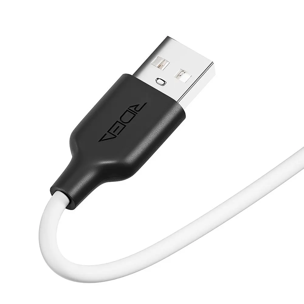 Кабель для заряджання та обміну даними USB Ridea RC-AI21 AirSiliconePro 60W 20V/3A USB-MicroUSB 1 м Біло-чорний - фото 5