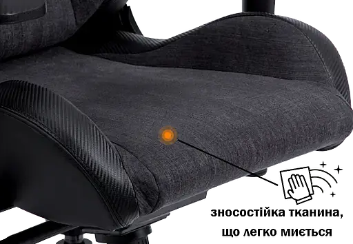 Геймерське крісло GT Racer чорне з темно-сірим (X-8005 Dark Gray/Black) - фото 8