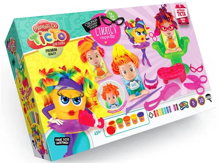 Тісто для ліпки Стиліст-перукар Master Do, Danko Toys, 15 кольорів - фото 2