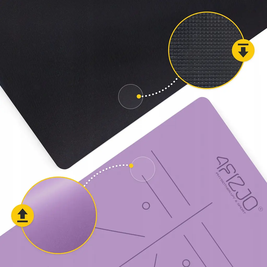 Килимок (мат) спортивний 4FIZJO PU 183 x 68 x 0.4 см для йоги та фітнесу 4FJ0589 Violet (P-5907739319548) - фото 13