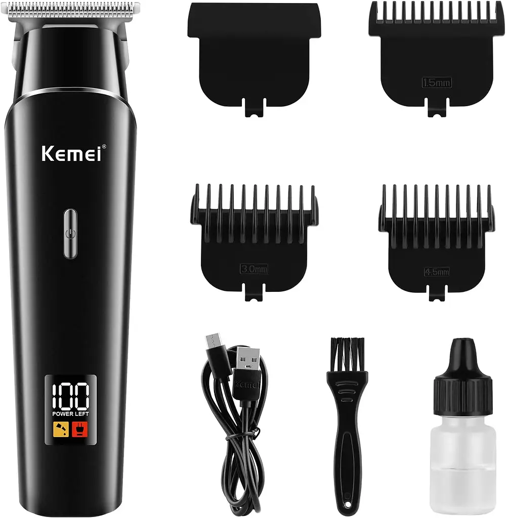 Машинка для стрижки волосся Kemei KM-1113 5 Вт Чорний (2390000005) - фото 2