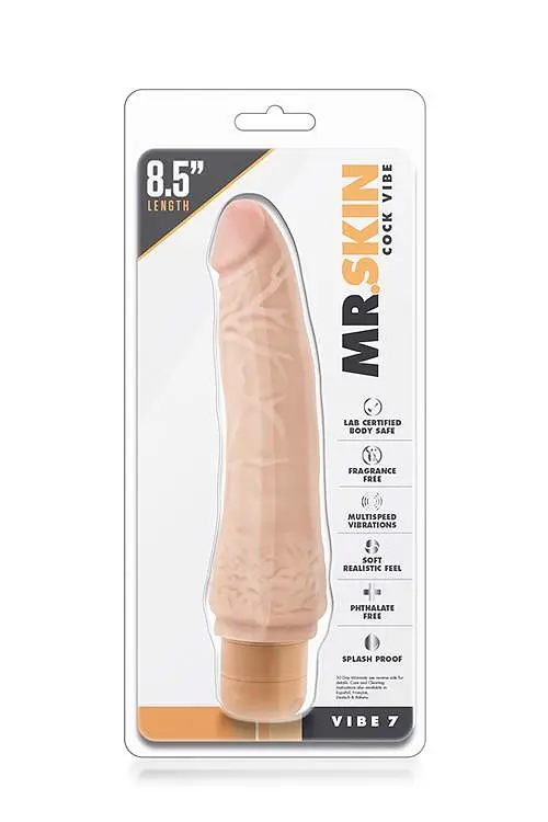 Вибратор Blush Mr. Skin Cock Vibe 7 21.5 см телесный - фото 2