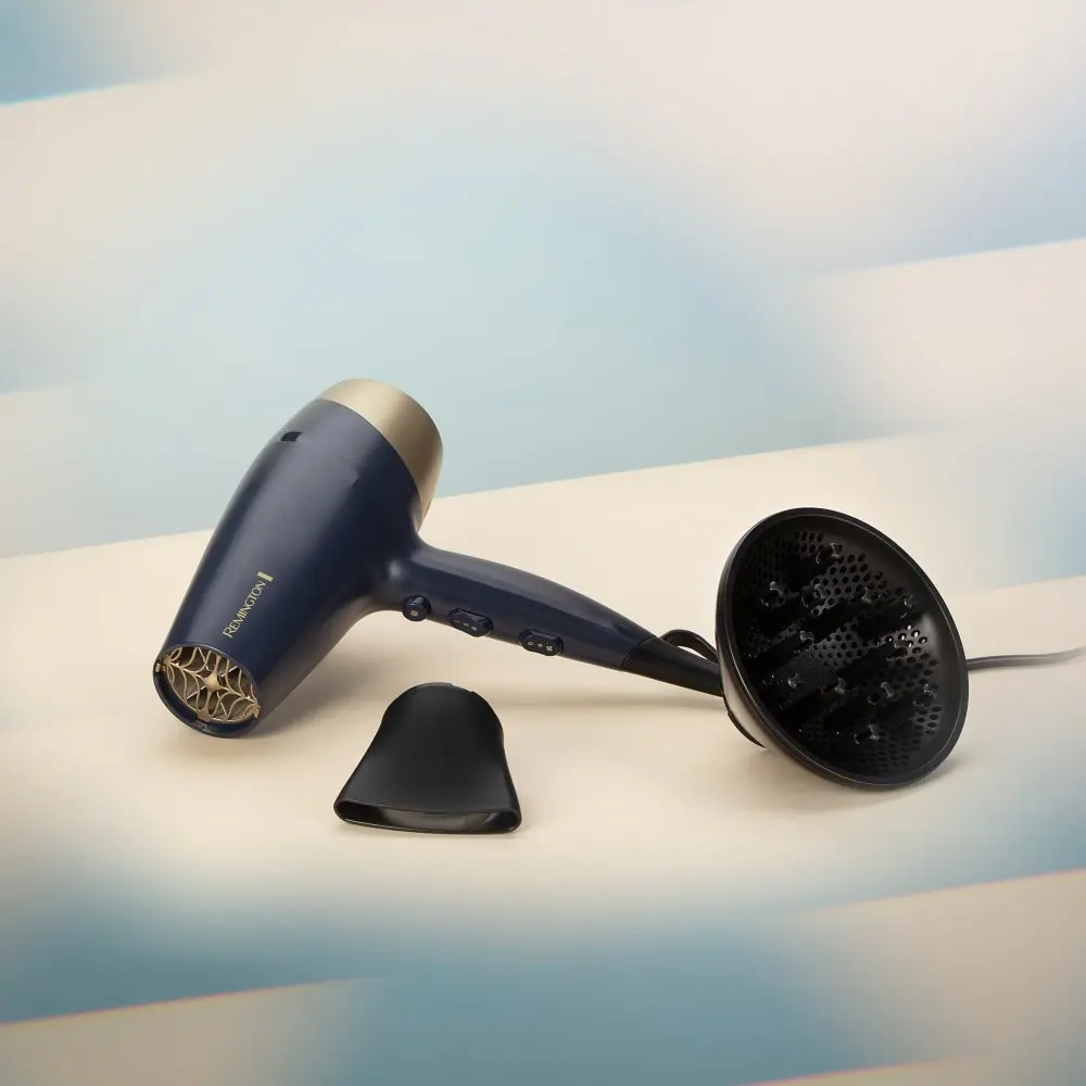 Фен Sapphire Luxe, 2200Вт, 3 режими, дифузор, іоніз-я, хол. обдув, сапфіровий Remington teh0017600 - фото 5