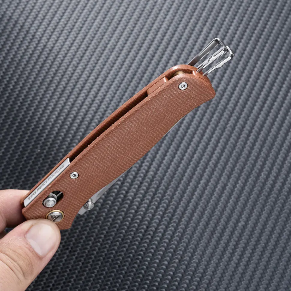 Нож складной SRM Medal 255L-MN, коричневый - фото 8