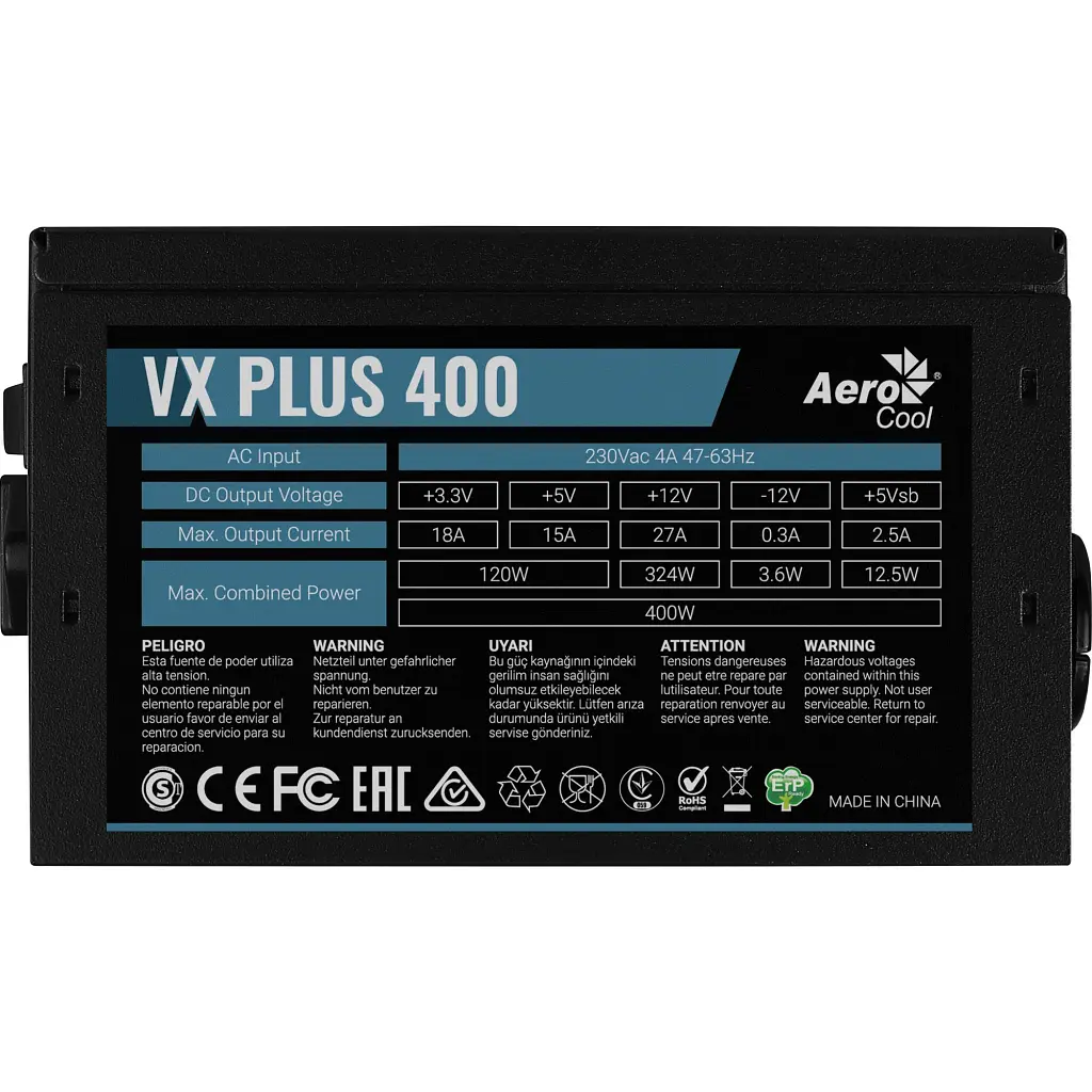 Блок живлення AeroCool 400W VX Plus Stealth (ACPN-VS40NEY.12) - фото 5