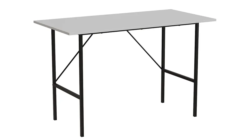 Стіл письмовий Line Тайм Ferrum-decor 750x1200x600 Чорний метал ДСП Біле 16 мм (FRD-104885)