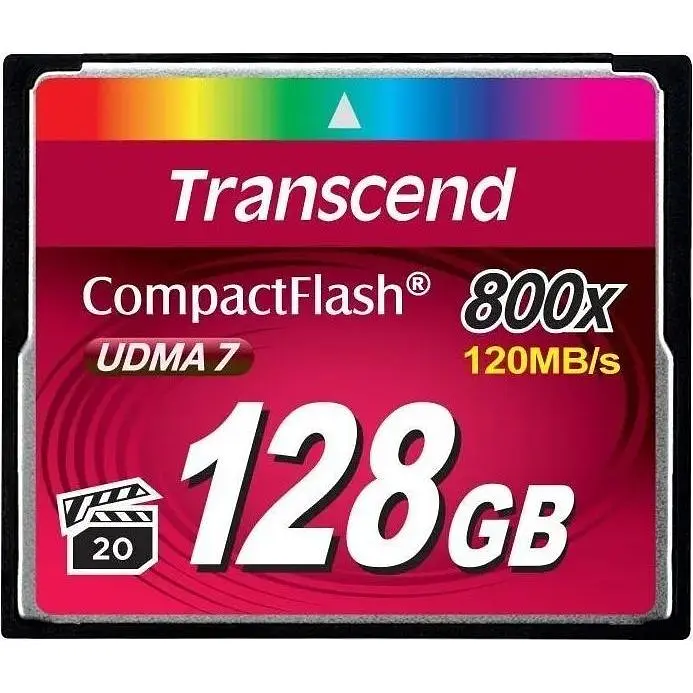 Карта пам'яті Transcend CompactFlash 128GB Premium 800x (TS128GCF800) - фото 1