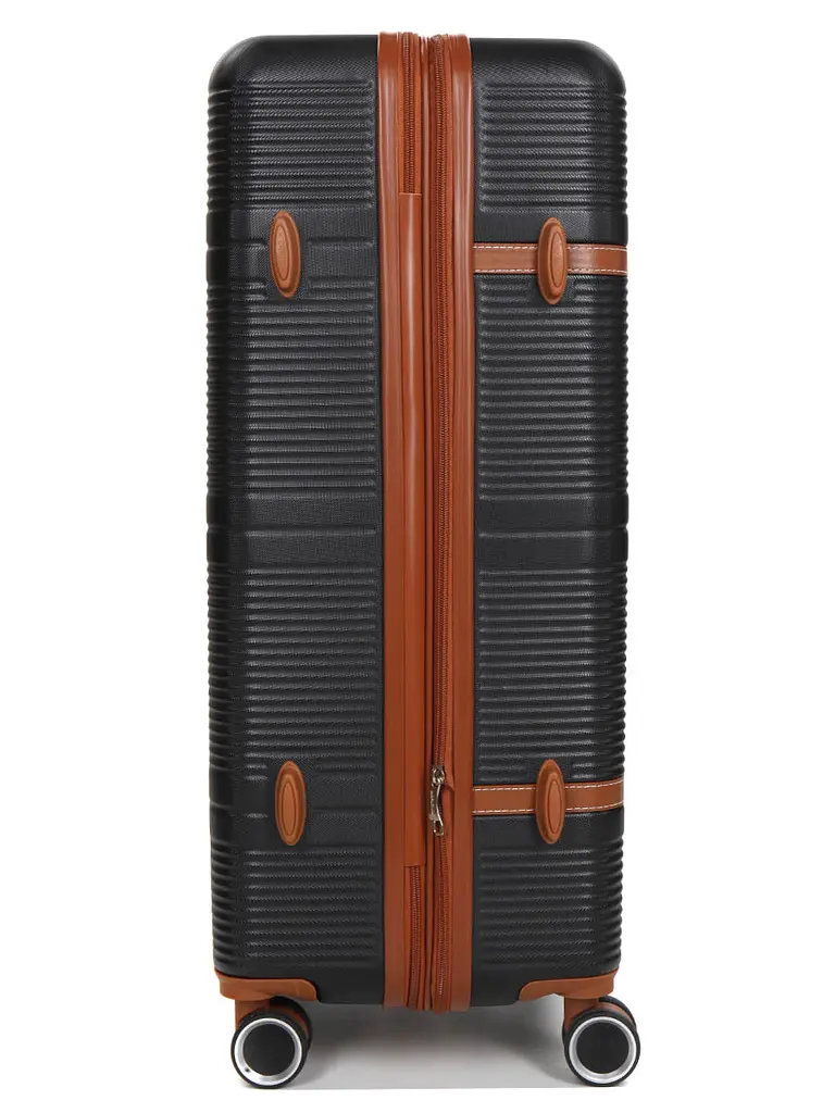 Валіза велика L ABS-пластик Worldline Airtex 629 76×52×30см 110л Чорний - фото 6