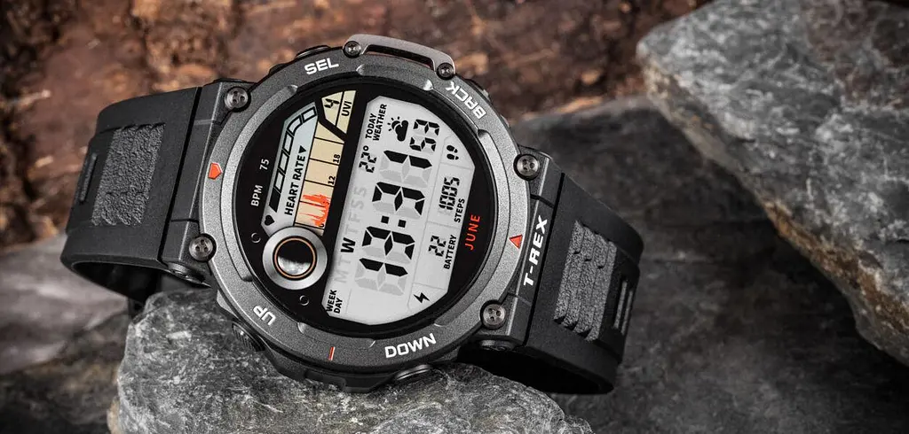 Розумний годинник Amazfit T-Rex 2 Ember Black захищений - фото 3