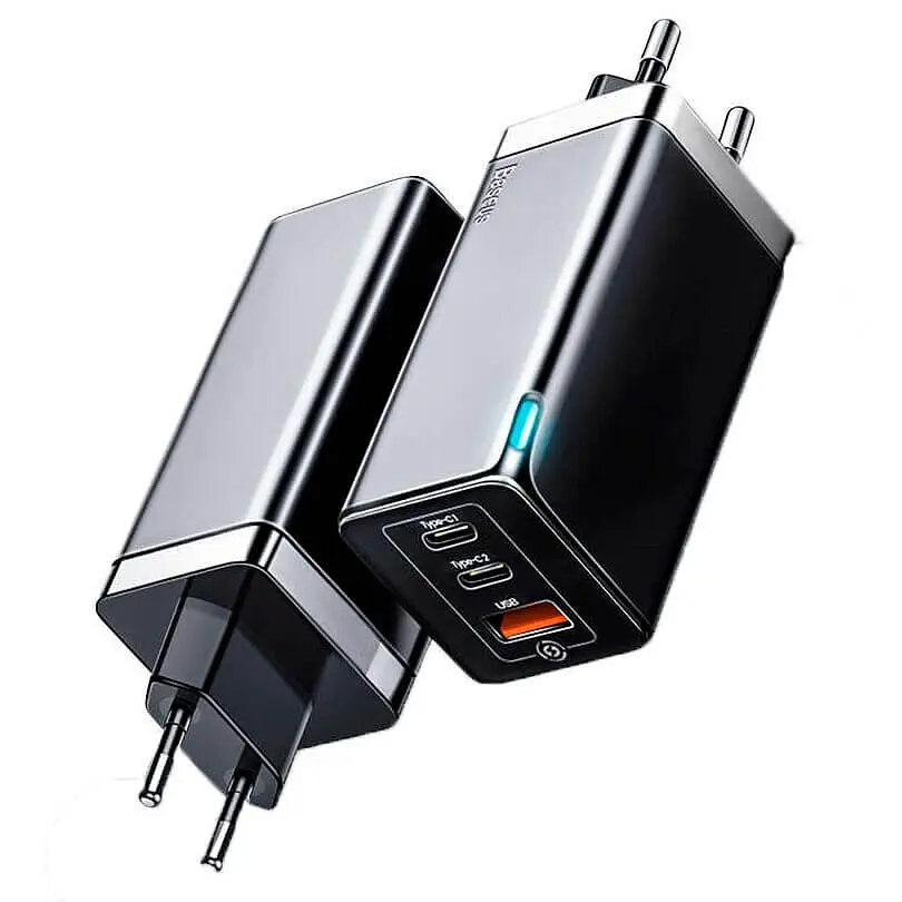 Швидкий зарядний пристрій Baseus Gan2 65 W блок живлення 2*type-C + USB - фото 2