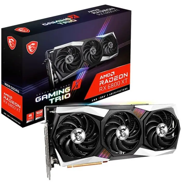 Відеокарта MSI AMD Radeon RX 6800 XT 16GB Gaming X Trio (Radeon RX 6800 XT GAMING X TRIO 16G) (GDDR6, 256 bit, PCI-E v4.0 x16) Б/в - фото 6