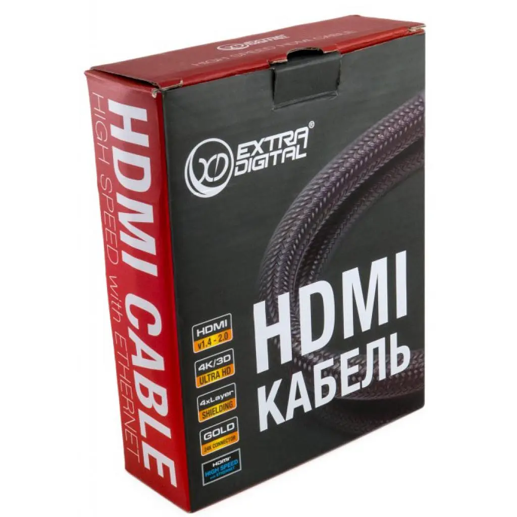Кабель мультимедійний HDMI M to HDMI M 3.0m Extradigital (KBH1634) - фото 5