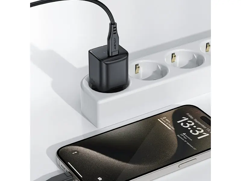 Мережевий зарядний пристрій Acefast A73 Mini PD20W GaN Black (6974316282648) - фото 5