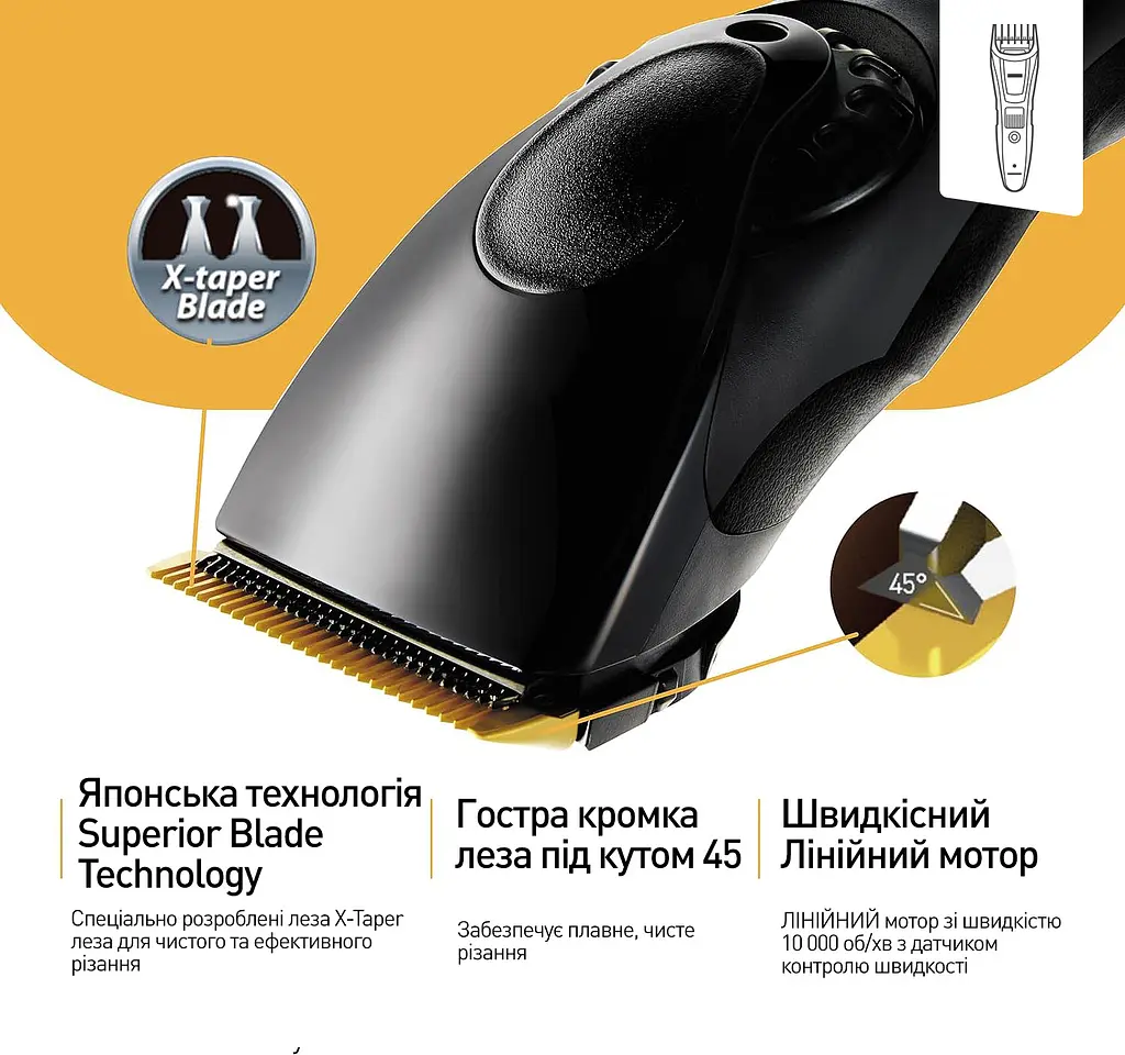 Професійна машинка для стрижки Panasonic ER-GP80-K820 - фото 3