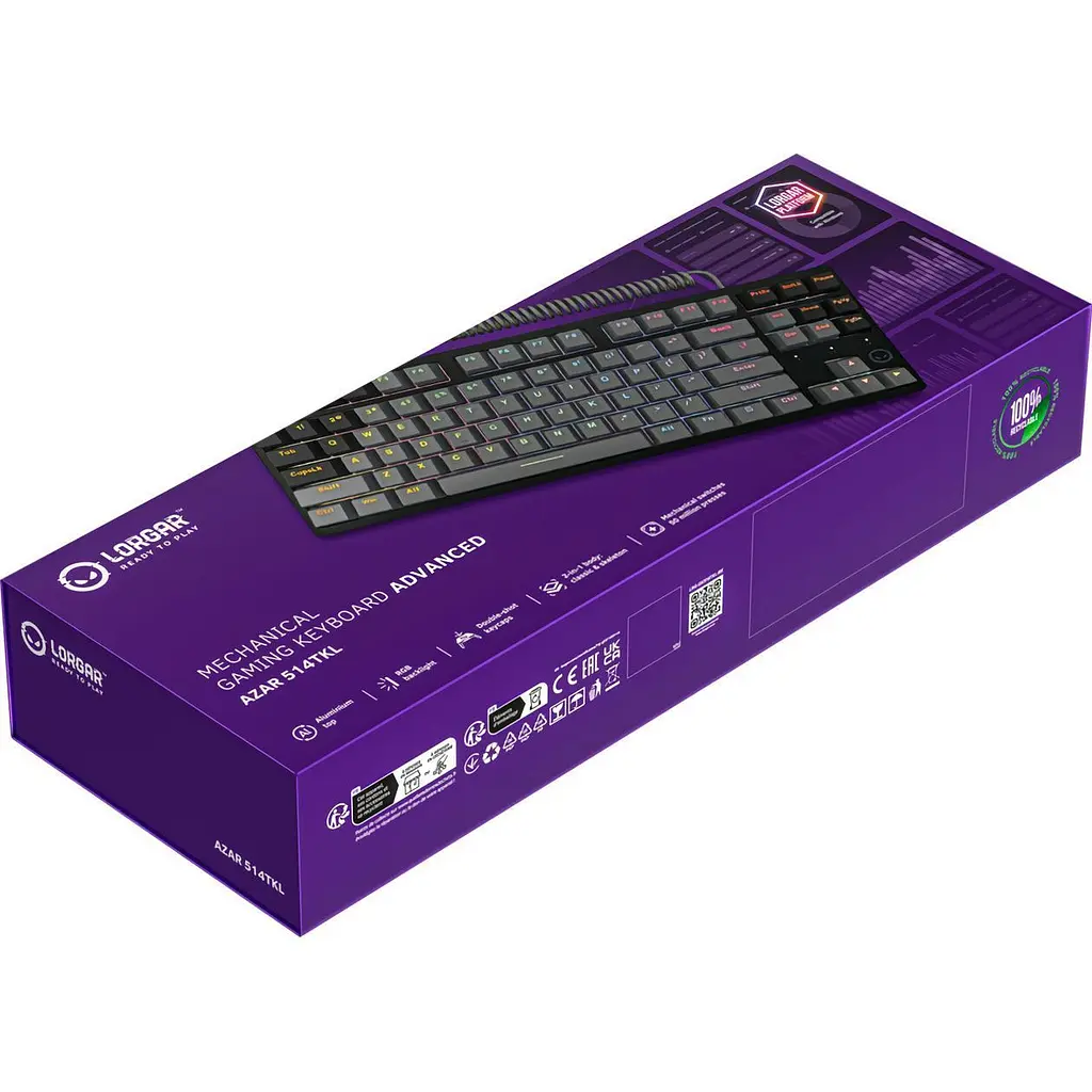 Клавіатура Lorgar Azar 514TKL Black (LRG-GK514TKL-BK-UA) [144795] - фото 11