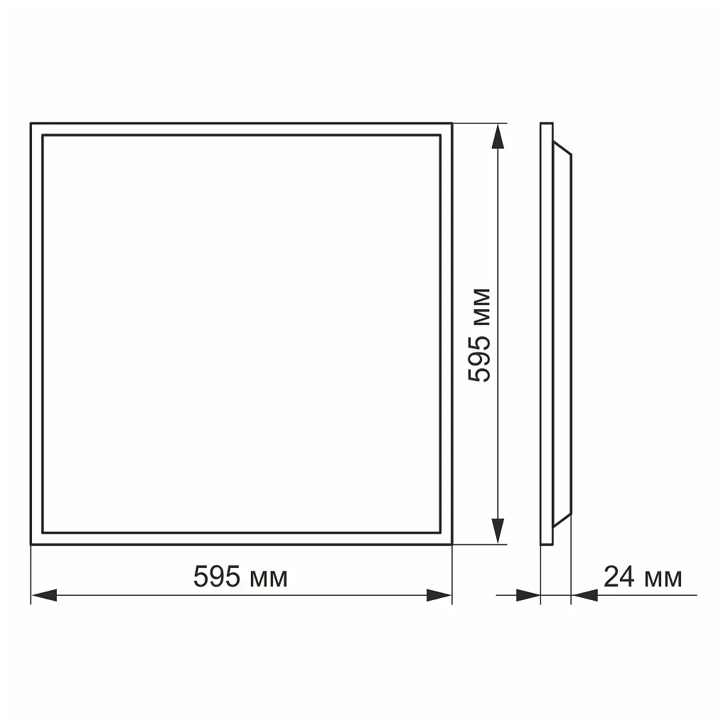 Світильник Videx LED панель 48W 6000K матова (VL-Pb486W) - фото 2