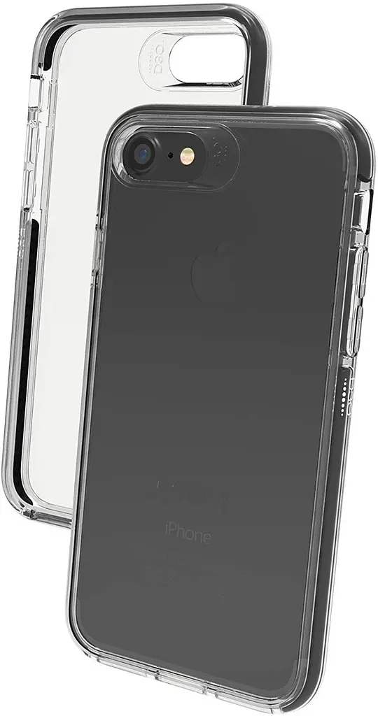 Протиударний прозорий чохол Gear4 Piccadilly D3O з антимікробним покриттям для iPhone 7/8/SE 2 3 2020/2022 (4.7") Black