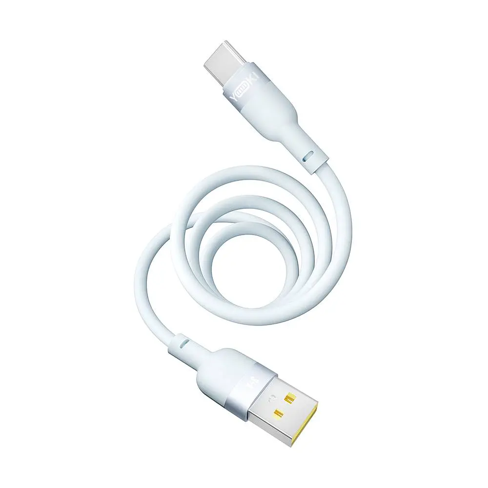 Кабель для заряджання та обміну даними USB Yoki YK-SI50 SILICONE Series USB/Type C 60W 3A/20V 1.2 м Синій - фото 8