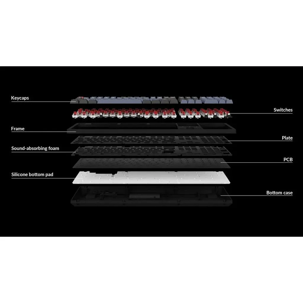 Клавіатура Keychron K10 Pro 100 Key RGB K Pro Red Black (K10P-B1-UA) [159752] - фото 4