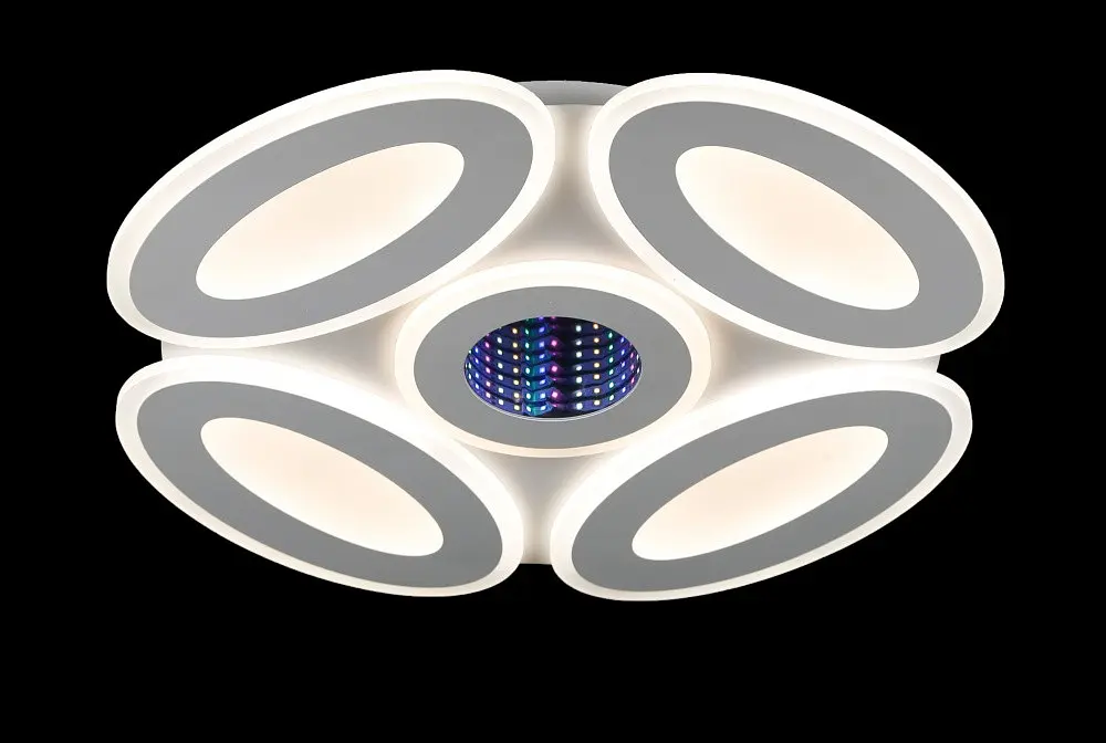 Люстра стельова LED Splendid Ray L78537/4+1, 200W, білий, сучасний стиль з пультом - фото 3
