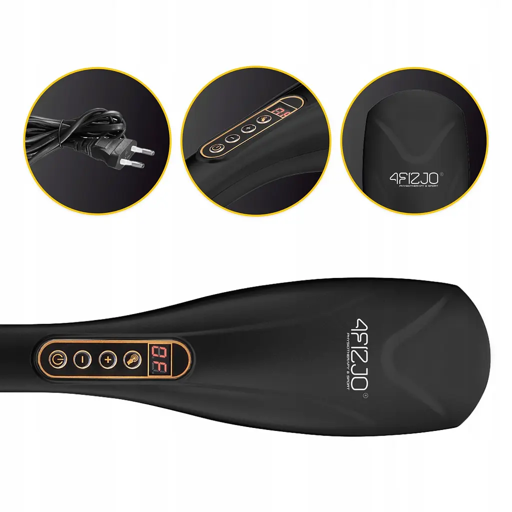 Ручний вібраційний масажер для тіла 4FIZJO Long Stick 7 в 1 4FJ0556 Black (P-5907739319142) - фото 10