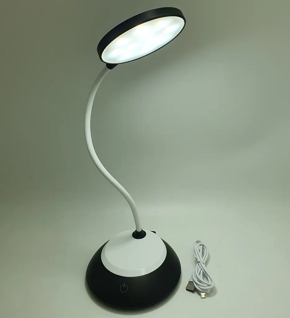 Настільна LED-лампа 40 см сенсорна світлодіодна 7 W акумуляторна (знімний 18650 2 × 1200 mAh) 3000–6500 K TITANUM 022B - фото 6