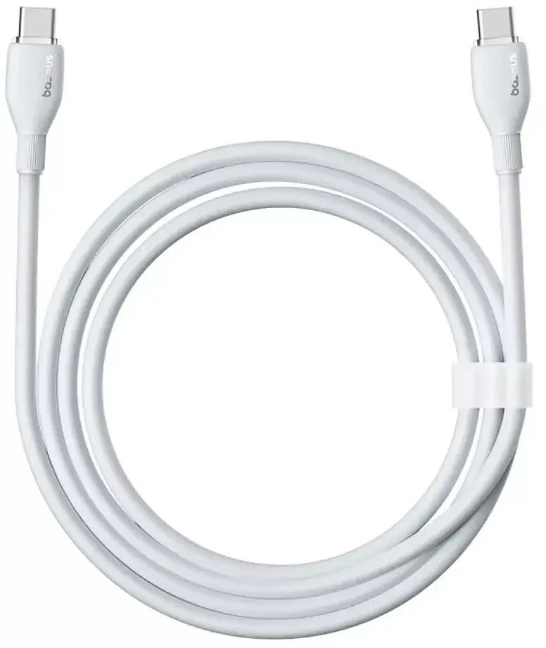 Кабель Baseus Pudding Series Fast Charging Cable Type-C to Type-C 100W 2m P10355702221-01 White - фото 2