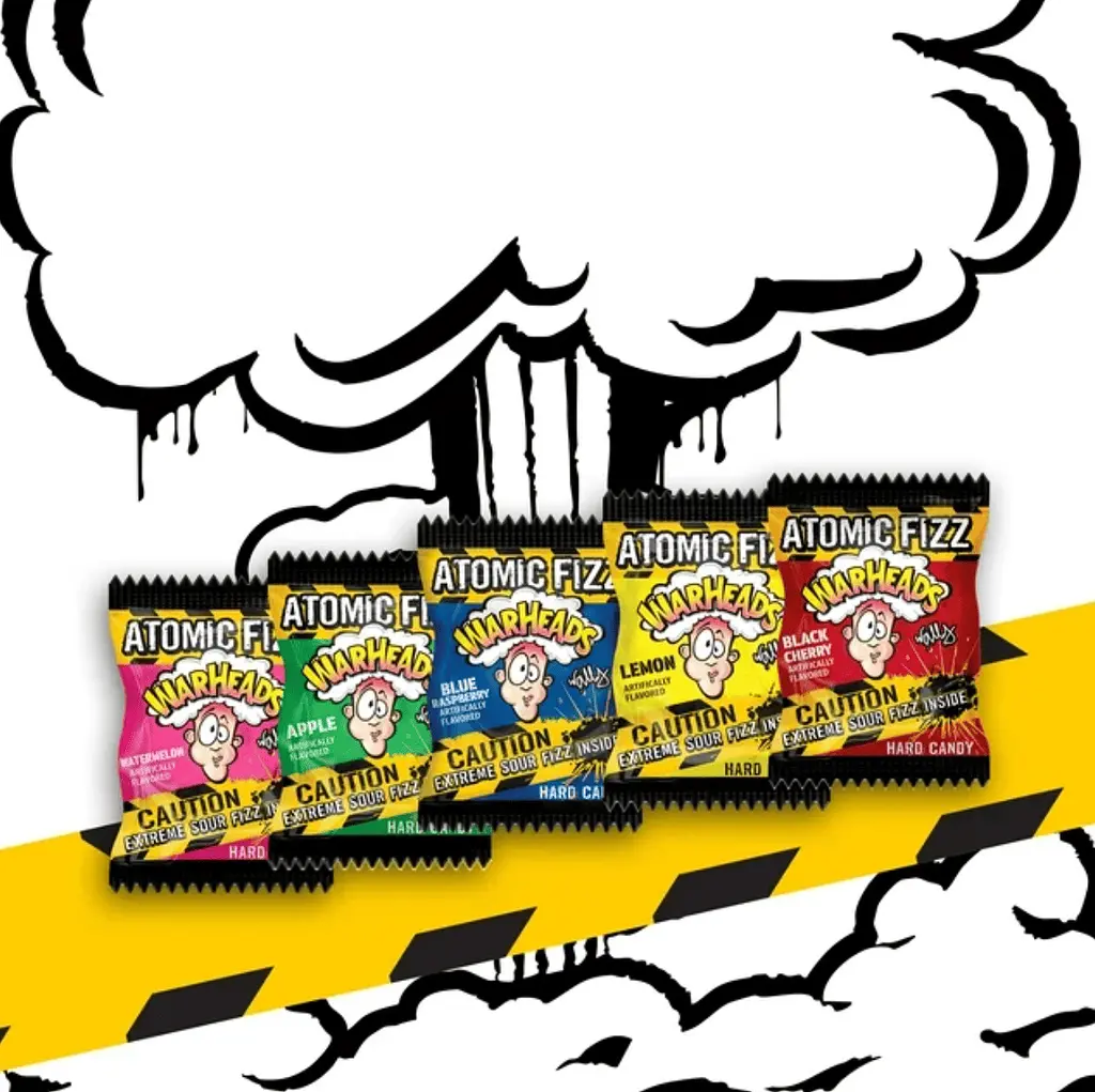 Кислі льодяники Warheads Atomic Fizz Canister 42г - фото 6