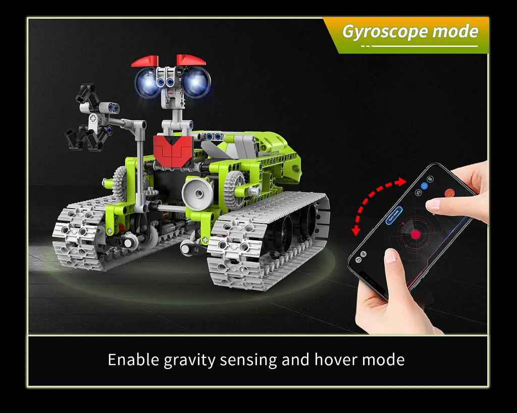 Конструктор робот программируемый STEM-робот 5 в 1 Robots Variable Warrior с пультом и приложением робот-трансформер для детей на радиоуправлении, 705 деталей - фото 9