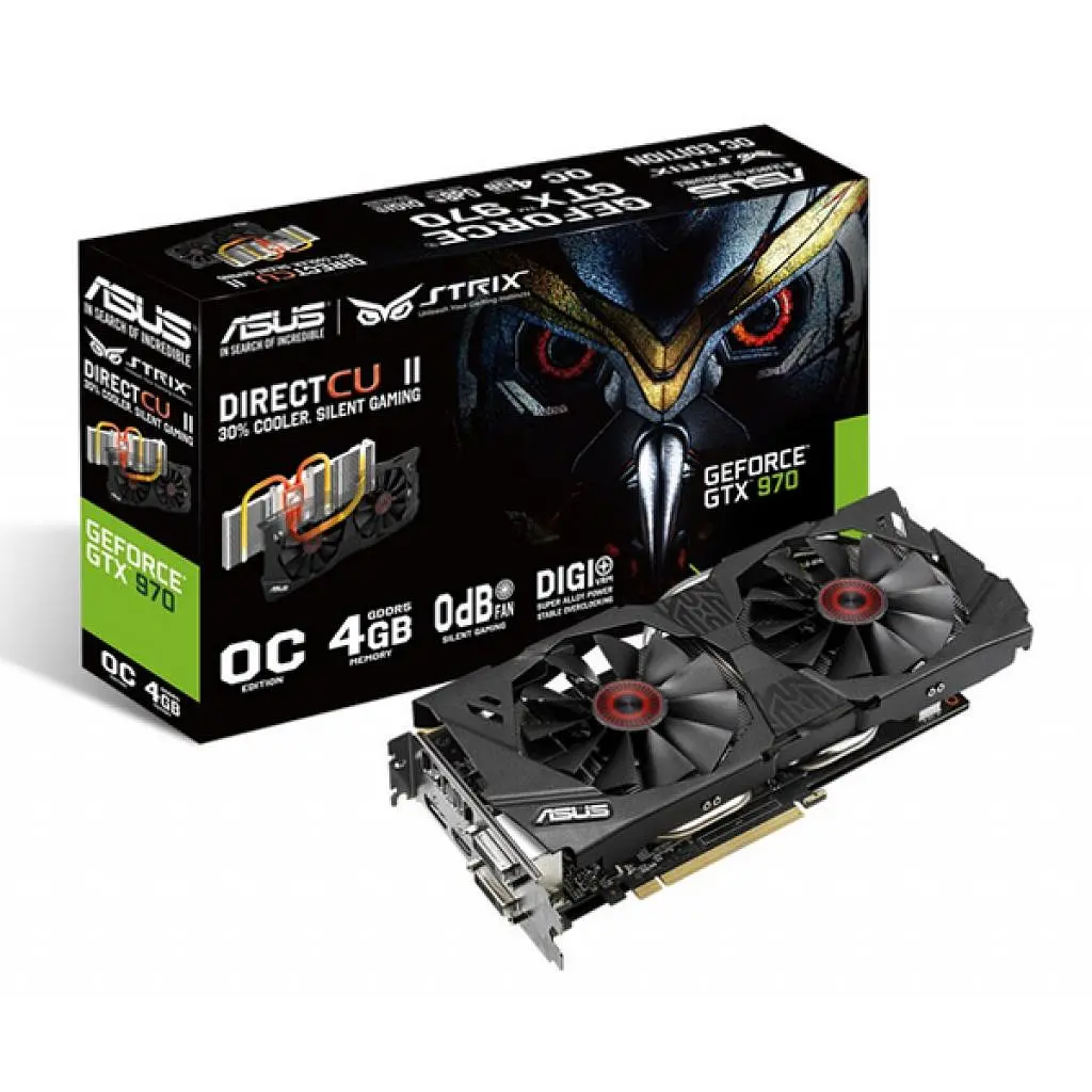 Відеокарта ASUS GTX 970 4Gb Strix (STRIX-GTX970-DC2-4GD5) (GDDR5, 256 bit, PCI-E 3.0 x16) Б/в - фото 3