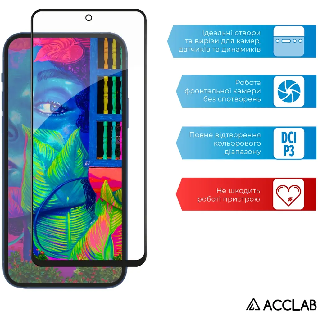 Стекло защитное ACCLAB Full Glue Xiaomi Redmi Note 10 Lite Black (1283126517938) - фото 5