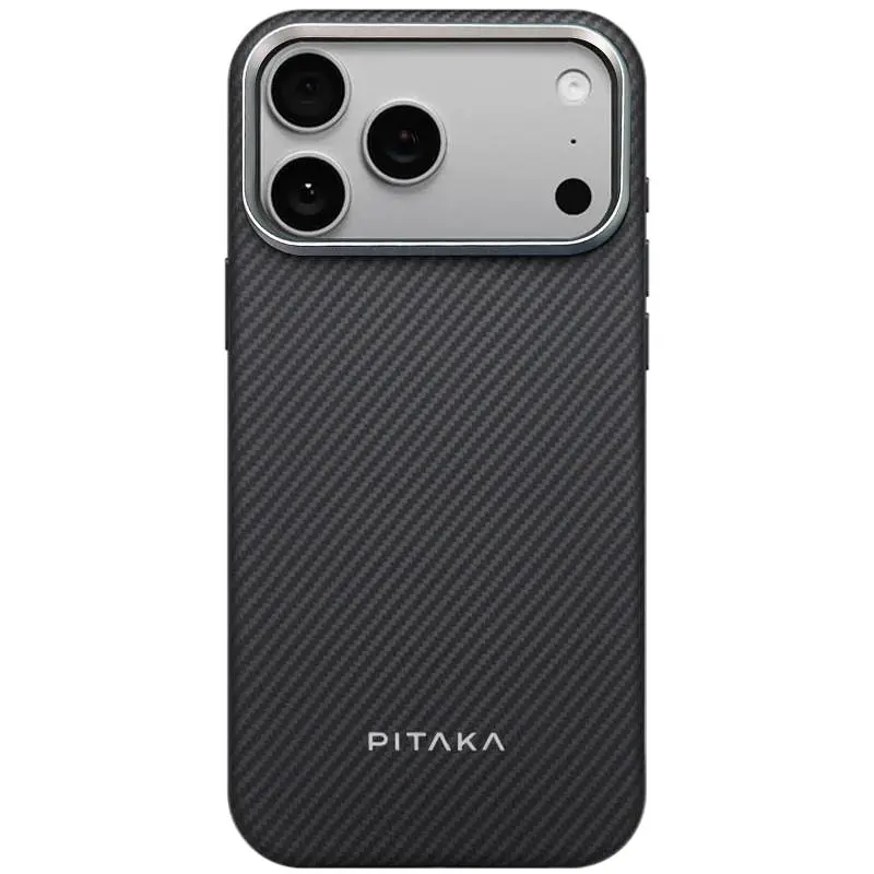 Чехол PC Pitaka with MagSafe для Apple iPhone 17 Pro Max (6.9) Black / Grey - фото 2
