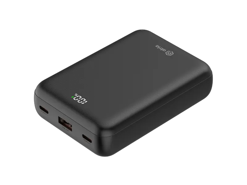 Зовнішній акумулятор (Power Bank) ATRIA WPD-P92 20000mAh Black - фото 2