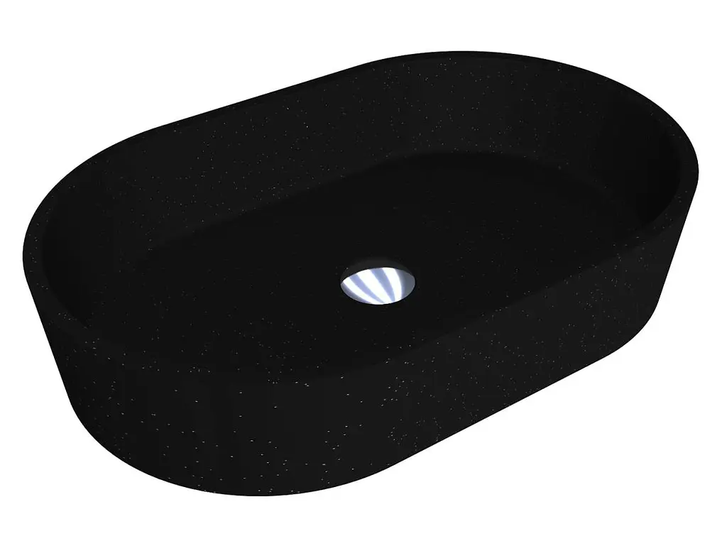 Умивальник Miraggio Sorrento mirastone black Чорний матовий 0000441