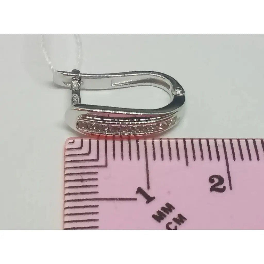 Золоті сережки Столична Ювелірна Фабрика з фіанітами. 110535Б - фото 4