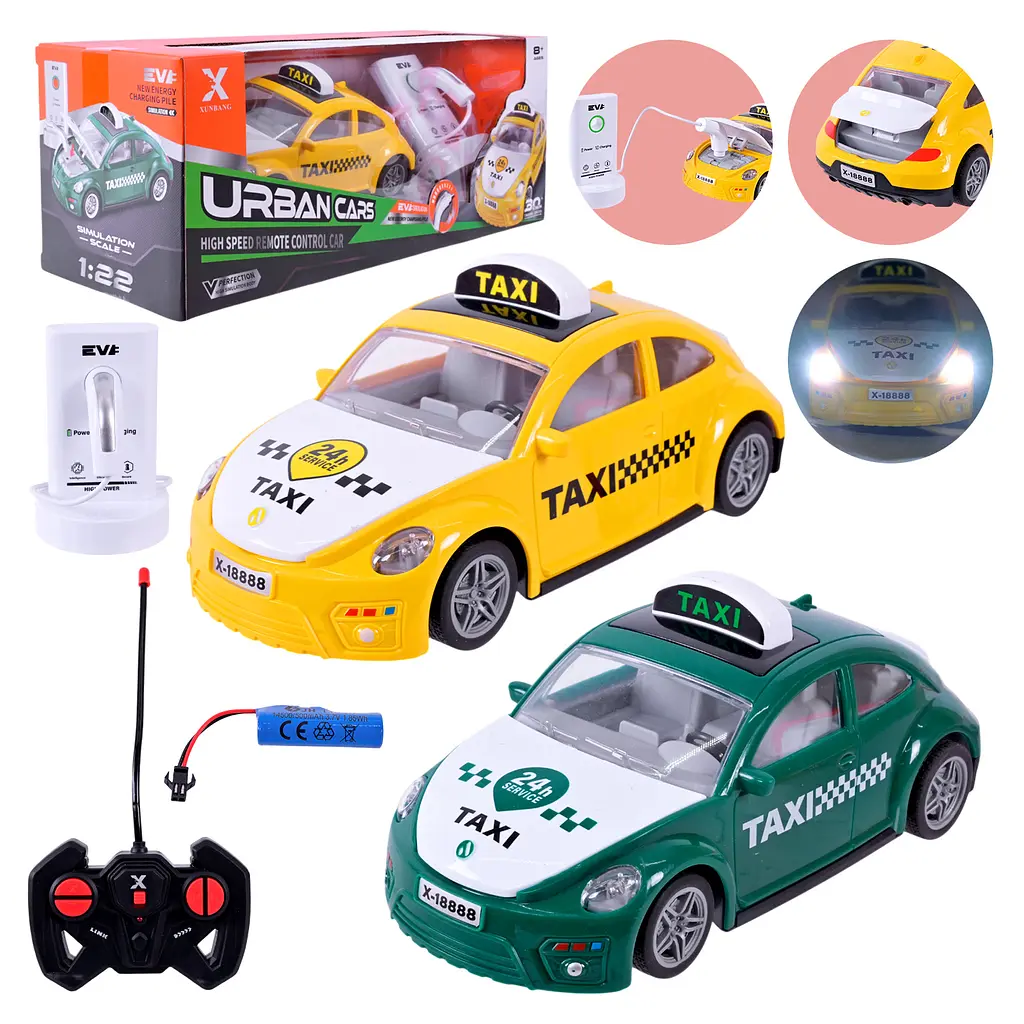 Машина на радіокеруванні, таксі, акумулятор, USB-зарядка, 35x13.2x12.9 см, KS-28Y (В асортименті) - фото 2