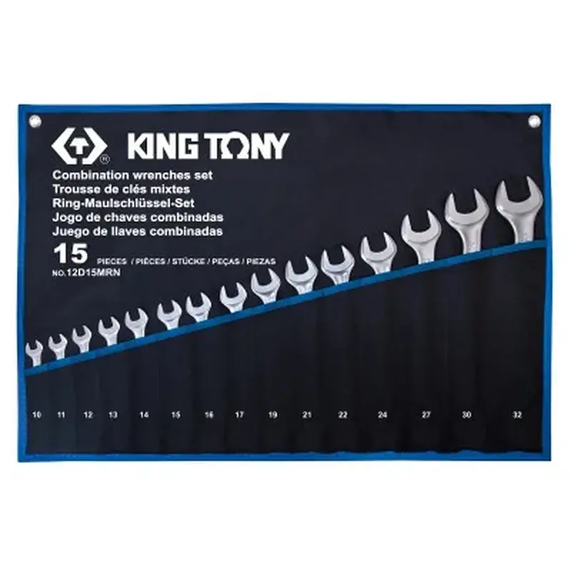 Набір комбінованих ключів KING TONY 10-32 мм 15 шт 12D15MRN